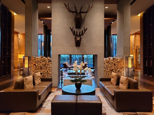 © Barbara Blunschi reisen-lifestyle.ch Nur einer der zahlreichen Kamine im The Chedi Andermatt. Bahamas Martini